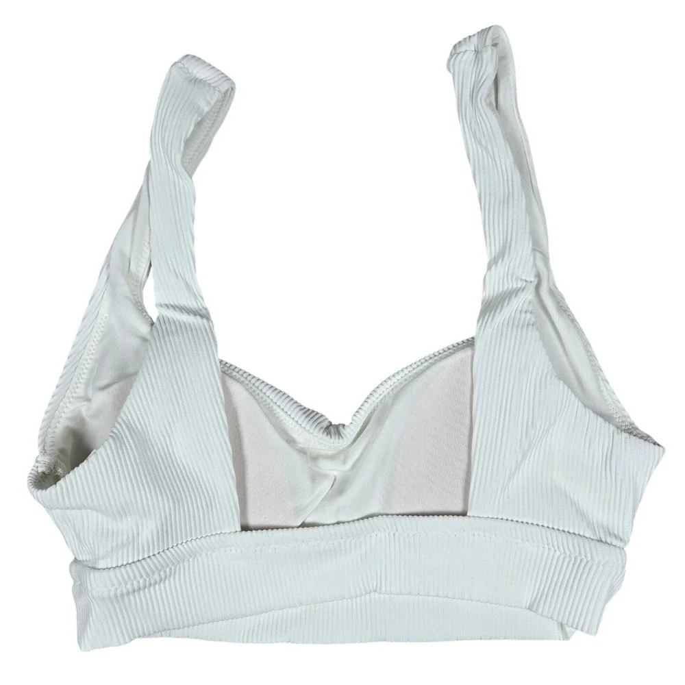 Aerie Scoop Ribbed Bikini‎ Swim Top White XXS